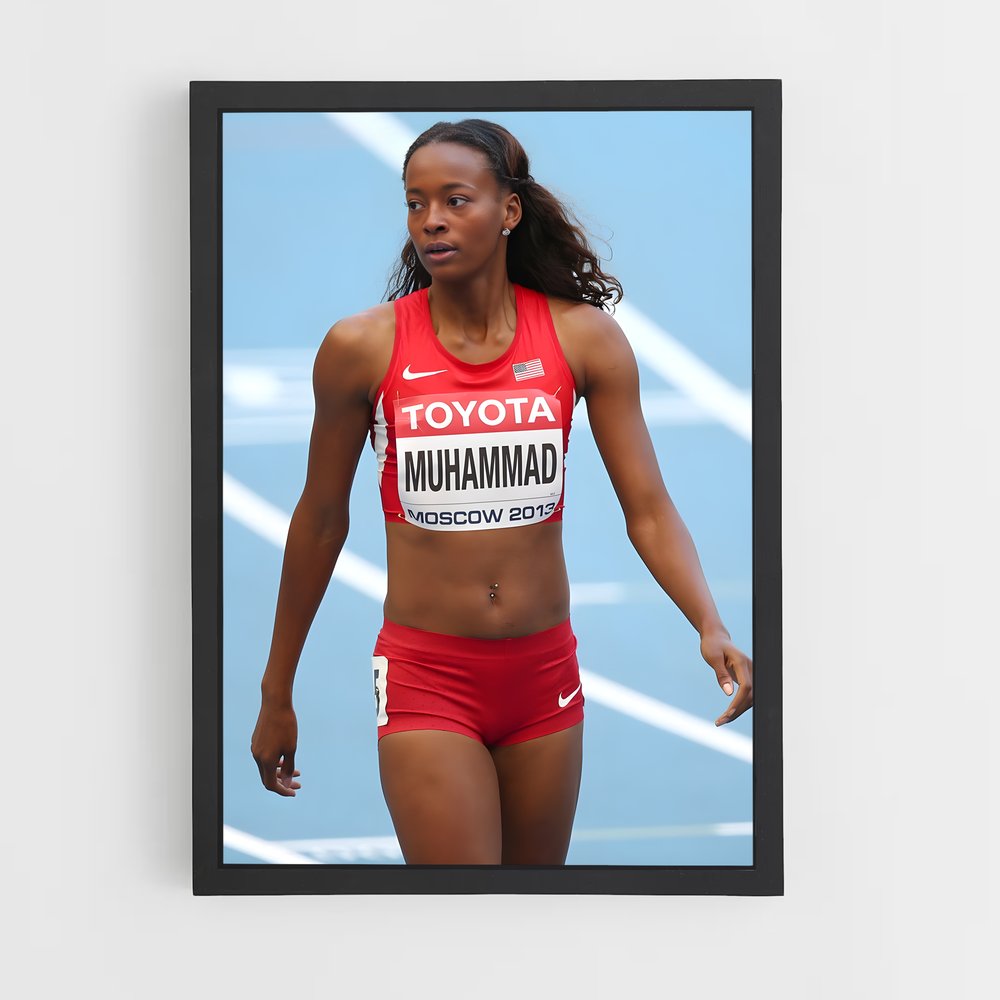 Poster Dalilah muhammad – affiche Athlétisme (vue 2)